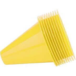 Bright Color Soccer Cone, Durable 10-Piece Soccer Marker, Training Cone, Games for Soccer Training for Boys(Yellow)