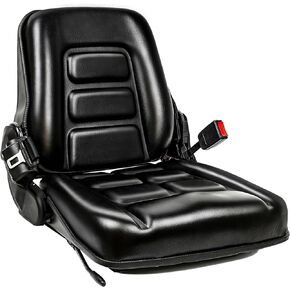 Universal Forklift Seat with Adjustable Back,Safety Belt And Operator Position Switch,for Tractor,Excavator Skid Loader Backhoe Dozer Telehandler