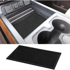 ROCCS Center Console Organizer Secret Compartment Cover Tray for GMC Sierra Accessories 2014-2018 1500 2500HD 3500HD Chevy Silverado 2014 2015 2016 2017 2018 2019 Black