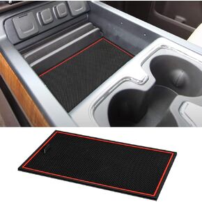 ROCCS Center Console Organizer Secret Compartment Cover Tray for GMC Sierra Accessories 2014-2018 1500 2500HD 3500HD Chevy Silverado 2014 2015 2016 2017 2018 2019 Black