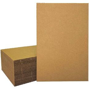 50 Packs 11x17 Inch Corrugated Cardboard Sheets, Premium Brown Kraft Corrugated Pads Cardboard Inserts Bulk Flat for T-Shirts, Shipping, Mailing, DIY Décor and Crafts