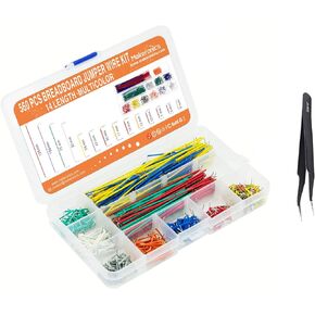 840 Pieces Jumper Wire Kit with 14 Lengths for Breadboard Prototyping Solder Circuits | Electronics Experiment | Arduino or Raspberry Pi or Jetson Nano | Storage Box