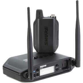 Shure GLXD14R+/85 Dual Band Pro Digital Wireless Microphone System for Interviews, Presenting, Theater - 12-Hour Battery Life, 100 ft Range | WL185 Lavalier Mic, Single Channel Rack Mount Receiver