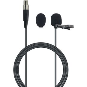 XLR Lavalier Microphone Replacement for AKG Samson Wireless Transmitter, Phenyx Pro Mic - Lav Lapel Clip, Wearable, TA3F Plug