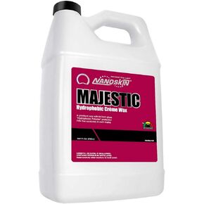 Nanoskin MAJESTIC Nano Creme Wax 1 Gallon – Produces a Deep, Lustrous Gloss and Superior UV Protection | Use with Polisher Buffer / By Hand | Water Beading | For Automotive, Marine, Industrial & More