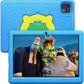 Kids Tablet 10 Inch, Android 13 Kids Tablet 10.1" Display 5000mAh Kidoz Pre Installed Parental Control Learning Tablet, 6GB+64GB Quad Core Processor Wi-Fi Bluetooth Kid-Proof Case (Pink)