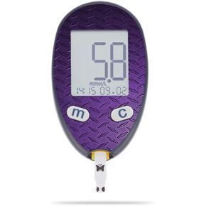 MightySkins Skin Compatible with Abbott Freestyle Freedom Lite - Purple Diamond Plate | Protective, Durable, and Unique Vinyl Decal wrap Cover | Easy to Apply, Remove | Made in The USA