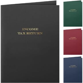 25 Count, Blue, Income Tax Return Pocket Folders, Gold Foil Stamped, for Tax Professionals (9 x 12) in Kuwait