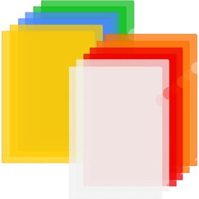 ViVin 36 Pack Clear Document Folders, Plastic File Folders Sleeves, Clear Plastic Project Pockets, Poly Sheet Protector, File Jackets for Document Safe, for School and Office, Letter/A4 (Clear)