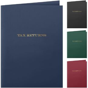 25 Count, Green, Tax Returns Pocket Folders, Gold Foil Stamped, for Tax Professionals (9 x 12)