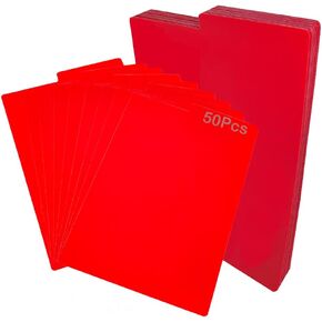 Comic Book Dividers Frosted Card Separator with Tabs Book Shelf Dividers for Short or Long Comic Book Storage Boxes Office Supplies - 50 Pcs,Red