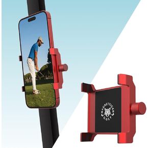 Original Magnetic Golf Cart Phone Holder | Mini Slim Phone Mount | Ultra Strength Magnet Cell Phone Caddy | Golfers Can Easily Access The Device and Record Videos While Playing Golf