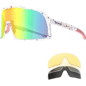 نظارات ركوب الدراجات المستقطبة للبالغين مع 5 عدسات قابلة للتبديل، إطار TR90 نظارات شمسية رياضية MTB لركوب الدراجات in Kuwait