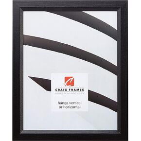 Craig Frames 7171610BKC1720AAC 0.825-Inch Wide Picture/Poster Frame in Wood Grain Finish, 17 by 20-Inch, Solid Black
