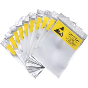 100pcs 4.13x5.9 Inches Premium Resealable Antistatic Bag, Reusable Zipper Anti Static Bags for Electronics Device Accessories Batteries, Anti-Static Bags for 2.5'' SSD HDD, ESD Bags
