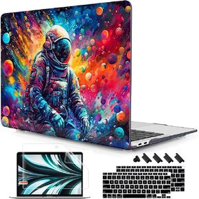 for MacBook Air 13 inch Case 2021 2020 2019 2018 Release A2337 M1 A2179 A1932, Crystal Plastic Hard Shell Cover for MacBook Air 13" with Retina Display & Touch ID, Bow