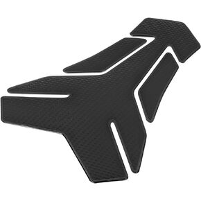 Motorcycle Gas Oil Fuel Tank Protector PVC Rubber Pad Emblem Badge Sticker Silver Tone Protector Decal