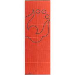 ROAM 72" Folding Yoga Mat with Non-Slip Traction and Carry Bag to Protect and Keep Compact, 13 x 12.5 x 2.5, Red Rock