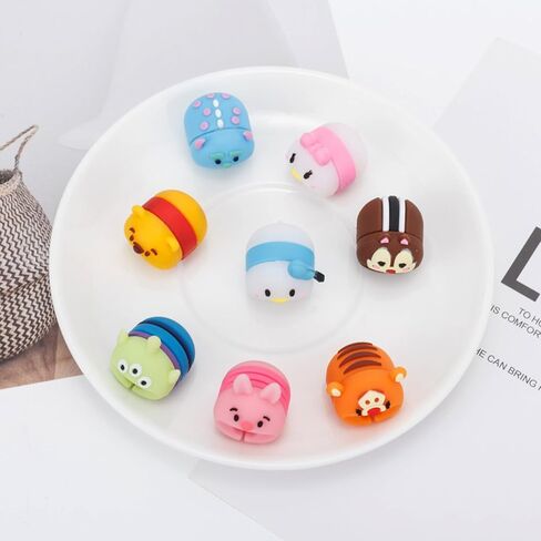 3D Cartoon Animal Cute Cable Protector Charger Cord Protector Charger Protector Charger Cord Saver for iPhone Charger ipad (MMC-11PCS) in Kuwait
