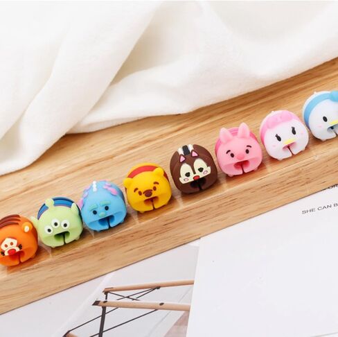 3D Cartoon Animal Cute Cable Protector Charger Cord Protector Charger Protector Charger Cord Saver for iPhone Charger ipad (MMC-11PCS) in Kuwait