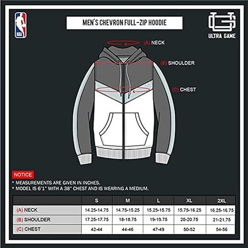 Ultra Game NBA Men's MVP Super Soft Full Zip Hoodie Sweatshirt in Saudi Arabia