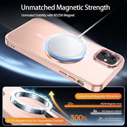 حافظة LUHOURI مغناطيسية لهاتف iPhone 11 مع واقي شاشة، [متوافقة مع Magsafe] [حماية من السقوط من الدرجة العسكرية] غطاء غير لامع شفاف مقاوم للصدمات لهاتف iPhone 11 6.1 بوصة - أسود in Saudi Arabia