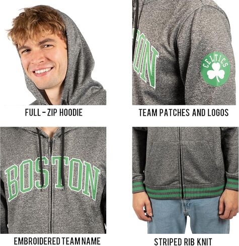 Ultra Game NBA Men's MVP Super Soft Full Zip Hoodie Sweatshirt in Saudi Arabia