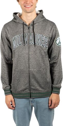Ultra Game NBA Men's MVP Super Soft Full Zip Hoodie Sweatshirt in Saudi Arabia