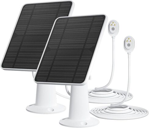 شاحن لوحة شمسية متوافق مع كاميرا Arlo Ultra/Ultra 2/Pro 3/Pro 4/Pro 3 Floodlight Security، ألواح شمسية 5 فولت 4 وات تشحن IP65 مقاومة للطقس مع كابل شحن بطول 9.8 قدم قابل للتعديل على الحائط، عبوتان in Kuwait
