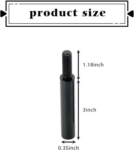 1 قطعة 2.9 بوصة مقبض ناقل الحركة في السيارة، رافعة ناقل الحركة المعدنية المتينة مع خيط، رأس ناقل الحركة المرتفع للسيارات العالمي المقاوم للماء لشاحنة السيارة الدفع الرباعي (أسود #M10 × 1.5) in Kuwait