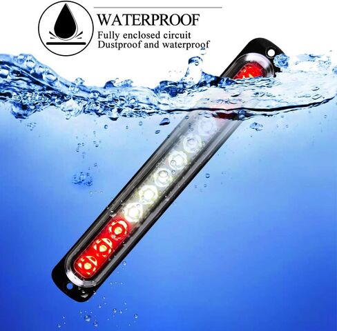 12-LED White Emergency Strobe Light Bar, 18 Flashing Modes Ultra Thin Surface Mount Flashing Grille Light Beacon Hazard Warning Lights for Car Vehicle SUV Truck Pickup ATVs (2pcs) in Saudi Arabia