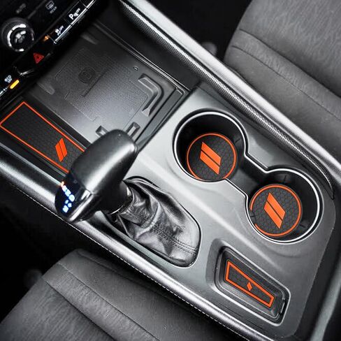 Auovo Anti-dust Mats Compatible with Durango Accessories 2021 2022 2023 Auto Car Cup Holder Insert Coasters Center Console Custom Fit Silicone Cup Liners Pads (5pcs/Set, Red) in Saudi Arabia