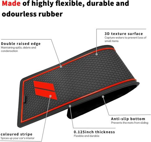POSAID Cup Holder Insert for Dodge Charger 2015-2023, Anti Dust Mats Center Console Liners Custom Fit Dodge Charger Door Pocket Mats (22PCS, Blue Trim) in Saudi Arabia