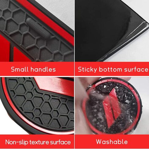 POSAID Cup Holder Insert for Dodge Charger 2015-2023, Anti Dust Mats Center Console Liners Custom Fit Dodge Charger Door Pocket Mats (22PCS, Blue Trim) in Saudi Arabia