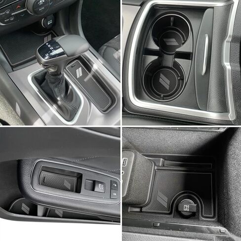 POSAID Cup Holder Insert for Dodge Charger 2015-2023, Anti Dust Mats Center Console Liners Custom Fit Dodge Charger Door Pocket Mats (22PCS, Blue Trim) in Saudi Arabia