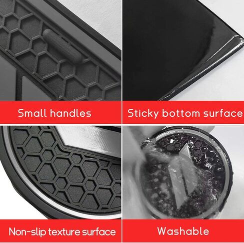 POSAID Cup Holder Insert for Dodge Charger 2015-2023, Anti Dust Mats Center Console Liners Custom Fit Dodge Charger Door Pocket Mats (22PCS, Blue Trim) in Saudi Arabia