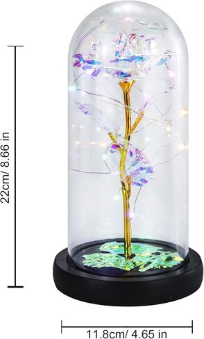 FGSS Eternal-Rose-Flowers-Gift Galaxy-Glass Rose-Flower-Light-Gifts for Mom-Grandma-Wife-Girlfriend, Women Gifts for Valentines, Anniversary, Birthday in Saudi Arabia