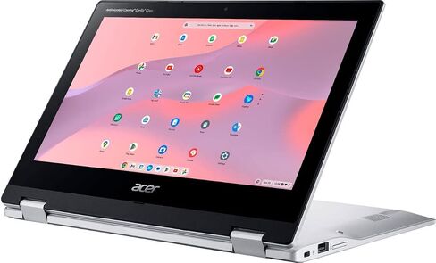 جهاز كمبيوتر محمول Acer Chromebook Spin 311 قابل للتحويل 2 في 1، شاشة لمس IPS مقاس 11.6 بوصة، معالج MediaTek MT8183C ثماني النواة، ذاكرة الوصول العشوائي 4 جيجابايت، 192 جيجابايت eMMC، كاميرا ويب، بيتاري 10 ساعات، نظام تشغيل Chrome، فضي نقي، مع بطاقة SD سع in Saudi Arabia