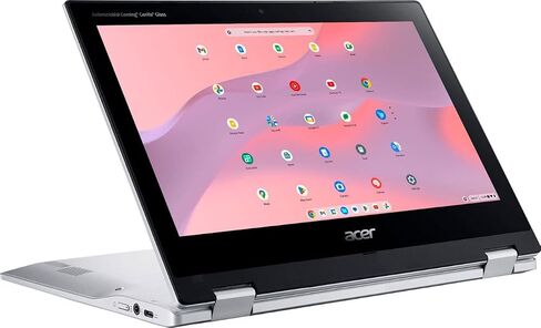جهاز كمبيوتر محمول Acer Chromebook Spin 311 قابل للتحويل 2 في 1، شاشة لمس IPS مقاس 11.6 بوصة، معالج MediaTek MT8183C ثماني النواة، ذاكرة الوصول العشوائي 4 جيجابايت، 192 جيجابايت eMMC، كاميرا ويب، بيتاري 10 ساعات، نظام تشغيل Chrome، فضي نقي، مع بطاقة SD سع in Saudi Arabia