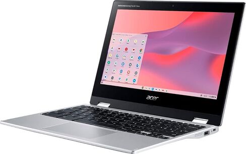 جهاز كمبيوتر محمول Acer Chromebook Spin 311 قابل للتحويل 2 في 1، شاشة لمس IPS مقاس 11.6 بوصة، معالج MediaTek MT8183C ثماني النواة، ذاكرة الوصول العشوائي 4 جيجابايت، 192 جيجابايت eMMC، كاميرا ويب، بيتاري 10 ساعات، نظام تشغيل Chrome، فضي نقي، مع بطاقة SD سع in Saudi Arabia