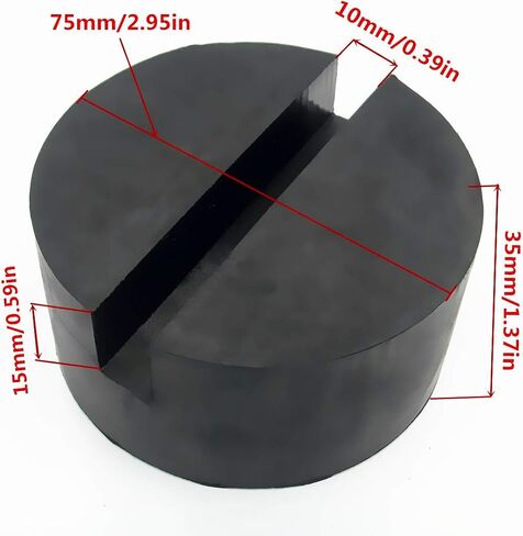 Rubber Jack Pad, Protector Slotted Jack Pad, Medium Size Frame Rail Adapter Pad for Universal Vehicle (1PCS) in Saudi Arabia