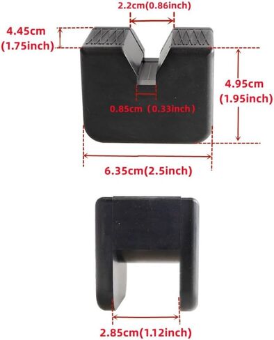 Rubber Jack Pad Pinch Weld Adapter, Universal Slotted Frame Rail Protector for Floor Jack Stands, Jack Pads Extension and Protection, 4Packs in Saudi Arabia