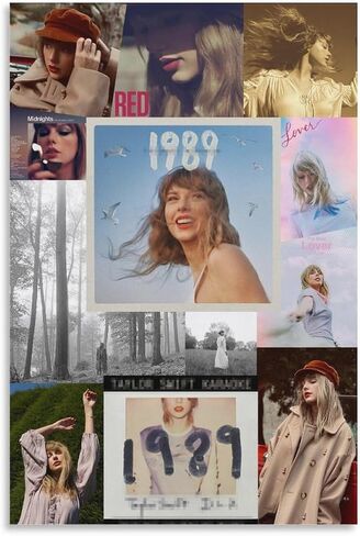 Album Cover Poster 12x18 inch Unframed Singer Canvas Swift Wall Art 1989 Midnights Folklore Reputation Room Aesthetics Wall Decor for Teens Dorm Bedroom Decor Fans Gift in Saudi Arabia