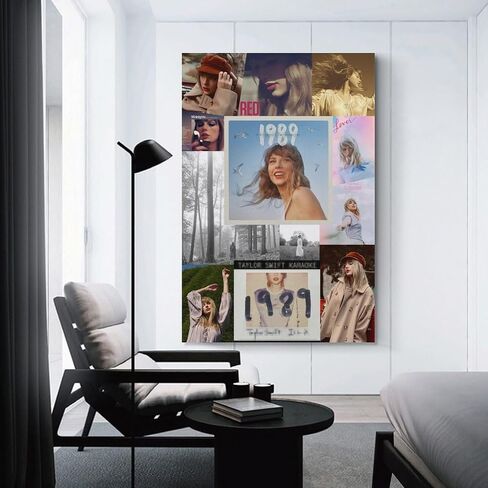 Album Cover Poster 12x18 inch Unframed Singer Canvas Swift Wall Art 1989 Midnights Folklore Reputation Room Aesthetics Wall Decor for Teens Dorm Bedroom Decor Fans Gift in Saudi Arabia