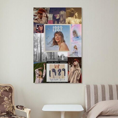 Album Cover Poster 12x18 inch Unframed Singer Canvas Swift Wall Art 1989 Midnights Folklore Reputation Room Aesthetics Wall Decor for Teens Dorm Bedroom Decor Fans Gift in Saudi Arabia