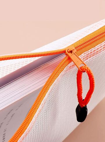Oaimyy (9 أحجام، 24 حزمة) حقيبة مجلدات مستندات شبكية بلاستيكية بسحاب مع جيب للملصق ومجلدات ملفات بسحاب للوازم المكتبية المدرسية، والسفر، وتنظيم التخزين (9 ألوان) in Kuwait