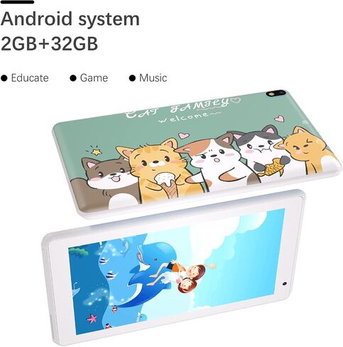 Android 13 Kids Tablet Toddler Tablet for Kids 10 inch Tablet, 8GB RAM+64GB ROM Tableta for Boys Girls, 10.1" IPS Safety Eye Protection Screen Parental Control APP Latest Model Kid Tablets WIFI Tab PC in Saudi Arabia