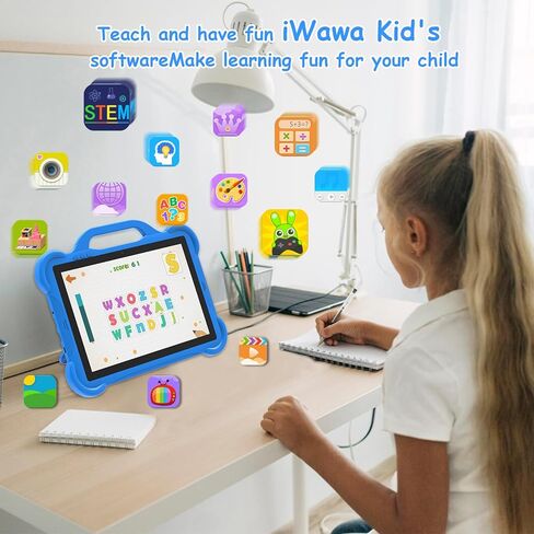 Android 13 Kids Tablet Toddler Tablet for Kids 10 inch Tablet, 8GB RAM+64GB ROM Tableta for Boys Girls, 10.1" IPS Safety Eye Protection Screen Parental Control APP Latest Model Kid Tablets WIFI Tab PC in Saudi Arabia