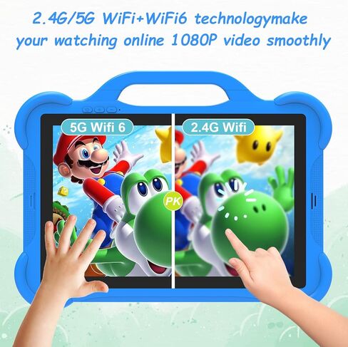 Android 13 Kids Tablet Toddler Tablet for Kids 10 inch Tablet, 8GB RAM+64GB ROM Tableta for Boys Girls, 10.1" IPS Safety Eye Protection Screen Parental Control APP Latest Model Kid Tablets WIFI Tab PC in Saudi Arabia
