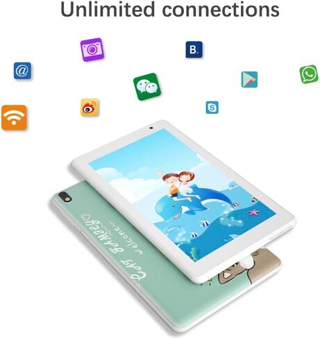 Android 13 Kids Tablet Toddler Tablet for Kids 10 inch Tablet, 8GB RAM+64GB ROM Tableta for Boys Girls, 10.1" IPS Safety Eye Protection Screen Parental Control APP Latest Model Kid Tablets WIFI Tab PC in Saudi Arabia